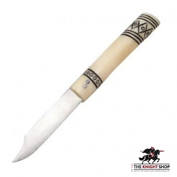 Stainless Steel Folding Knife - Bone Handle