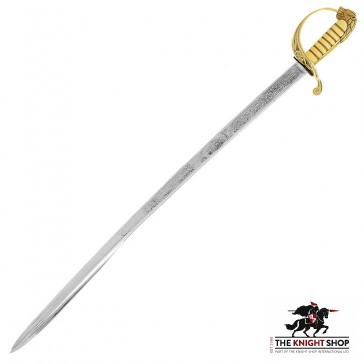 British Royal Navy Officer's Sword -  (Pipe-Backed) 1827 Pattern