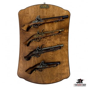 Display Plaque - 4 Pistols/Daggers