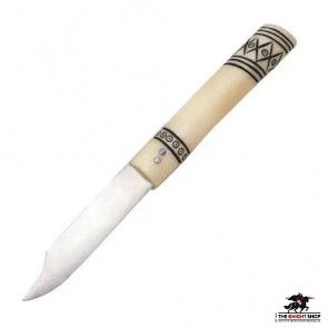 Stainless Steel Folding Knife - Bone Handle