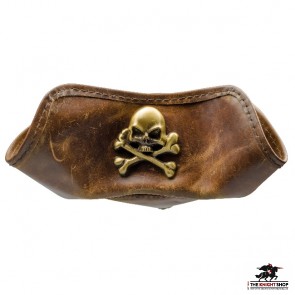 Skull and Crossbones Leather Tricorn