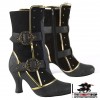 Women's Black Pirate Ankle Boots