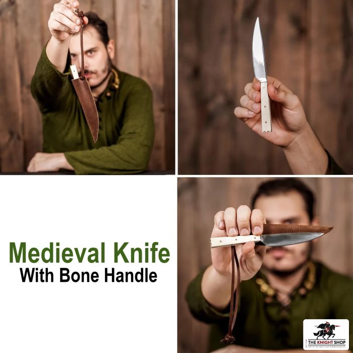 Stainless Steel Knife - Bone Handle