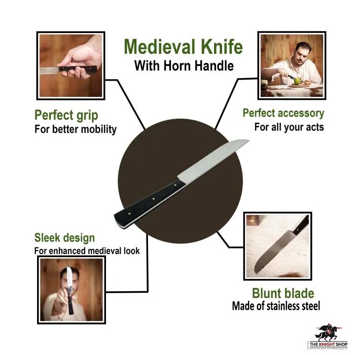 Stainless Steel Knife - Horn Handle
