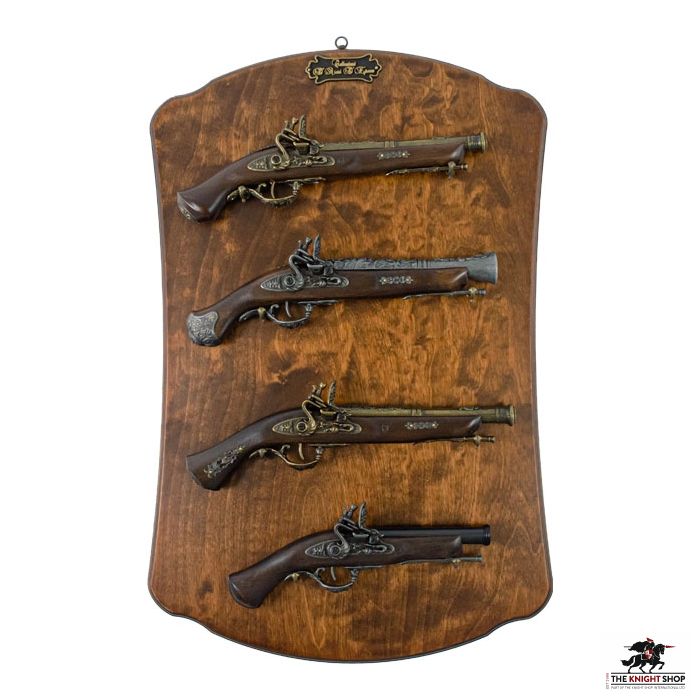 Display Plaque With 4 Pistols