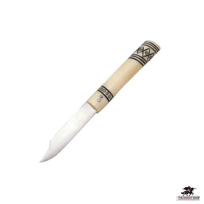 Stainless Steel Folding Knife - Bone Handle