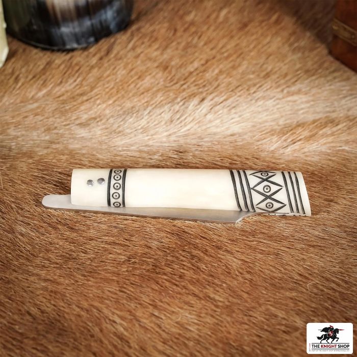 Stainless Steel Folding Knife - Bone Handle