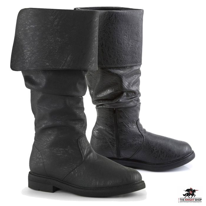 Robin Hood Medieval Boots - Black