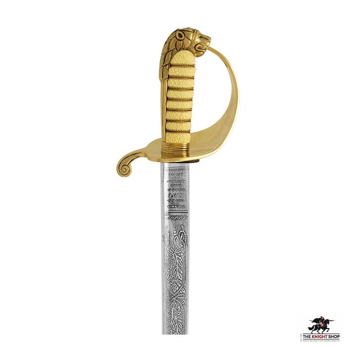 British Royal Navy Officer's Sword -  (Pipe-Backed) 1827 Pattern