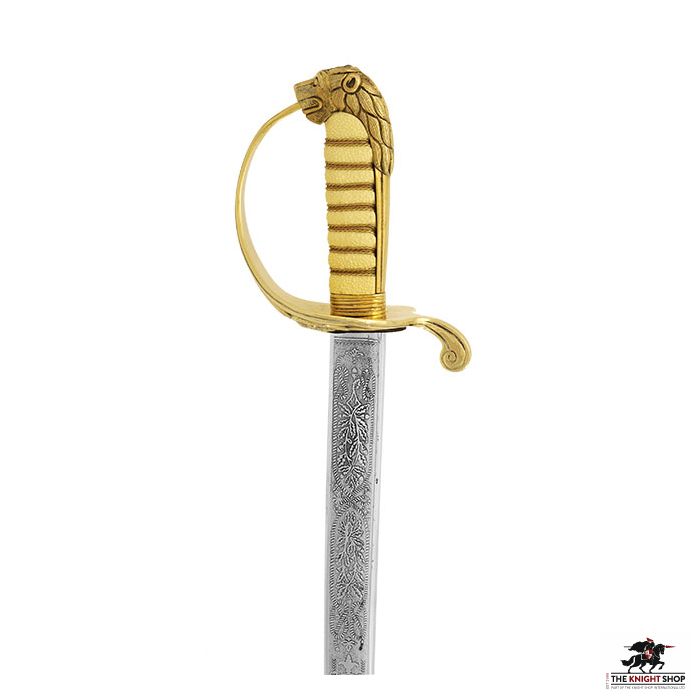 British Royal Navy Officer's Sword -  (Pipe-Backed) 1827 Pattern