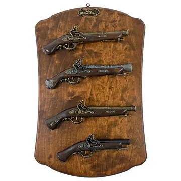 Display Plaque With 4 Pistols