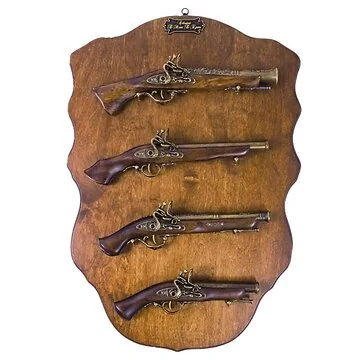 Display Plaque with 4 Pistols