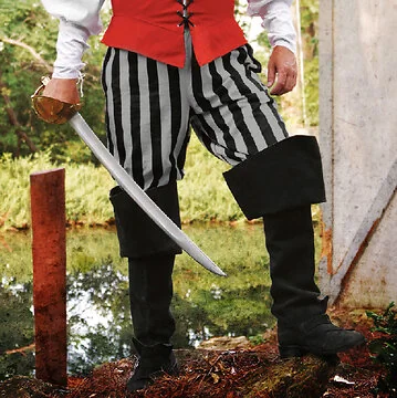 Pirate’s Drawstring Pants - Black & Grey