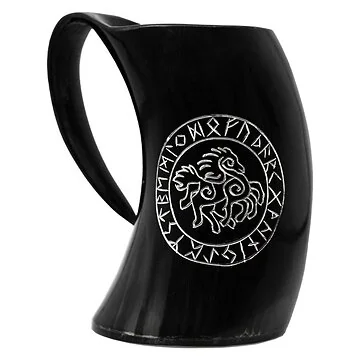 "'Sleipnir'" Horn Tankard 