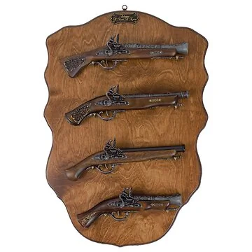 Display Plaque With 4 Pistols