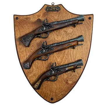 Display Plaque With 3 Pistols