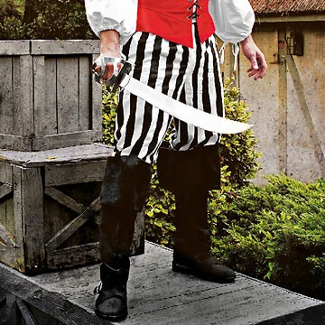 Pirate’s Drawstring Pants - Black & White