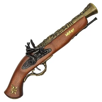 Jolly Roger Pistol with Plaque
