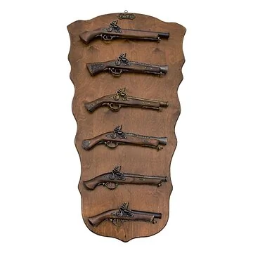 Display Plaque With 6 Pistols