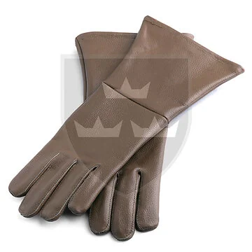 Historical Leather Gauntlets/Gloves - Brown